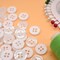 1mm 200Pcs Sewing Shirt Resin Buttons 4 Holes White Faux Pearl Finish